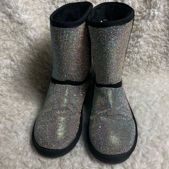 ENCORE Keesha Shoes - ENCORE Keesha Rhinestones mid calf slip on boots size 9.5 M